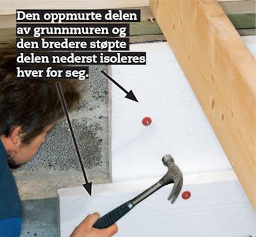 Platene fester vi på grunnmuren Platene fester vi på grunnmuren